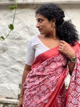 Embroidery Design Bhagalpuri Linen Saree | NHH199