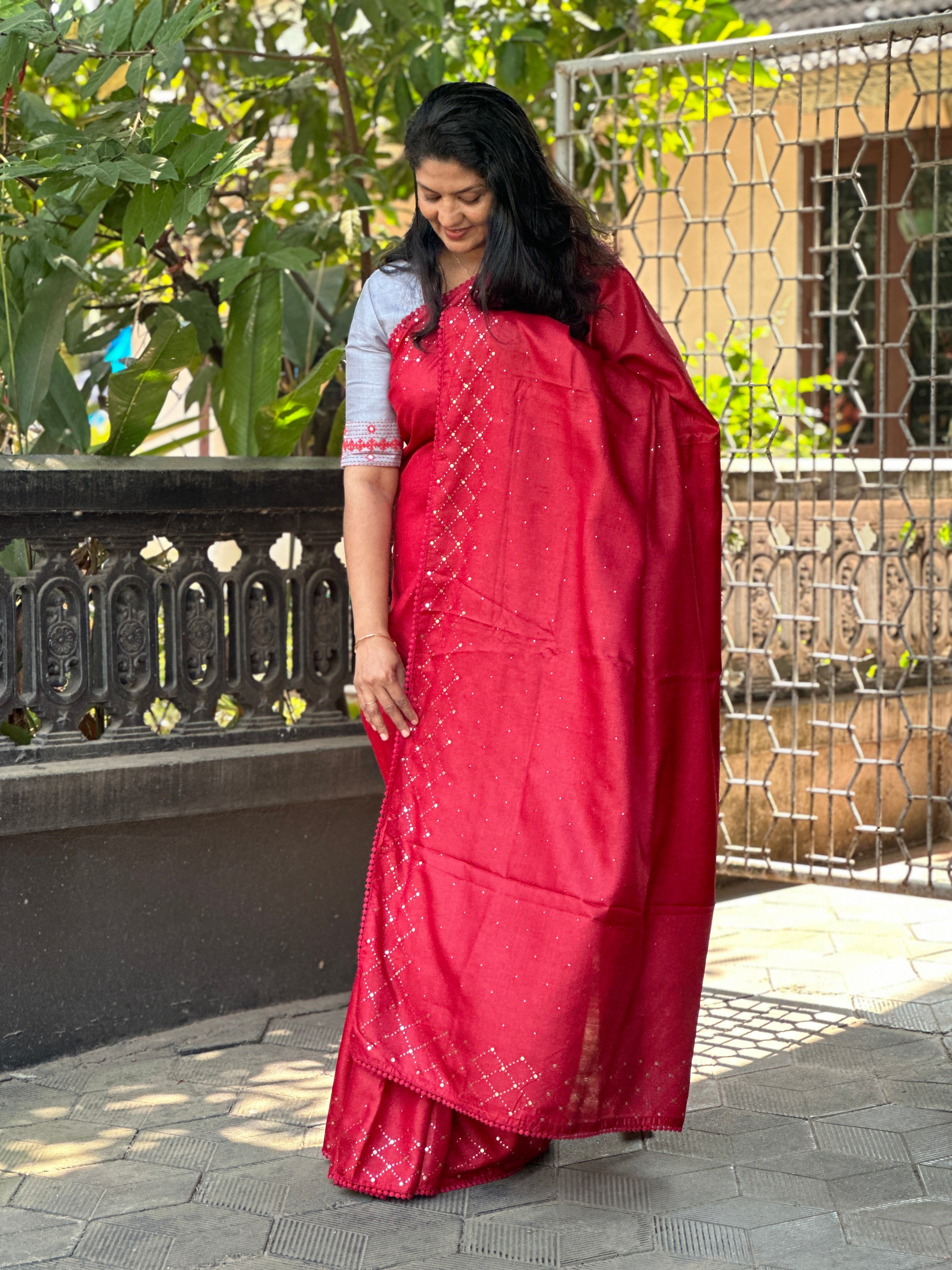 Badula Work Detailed Tussar Saree | SBS886