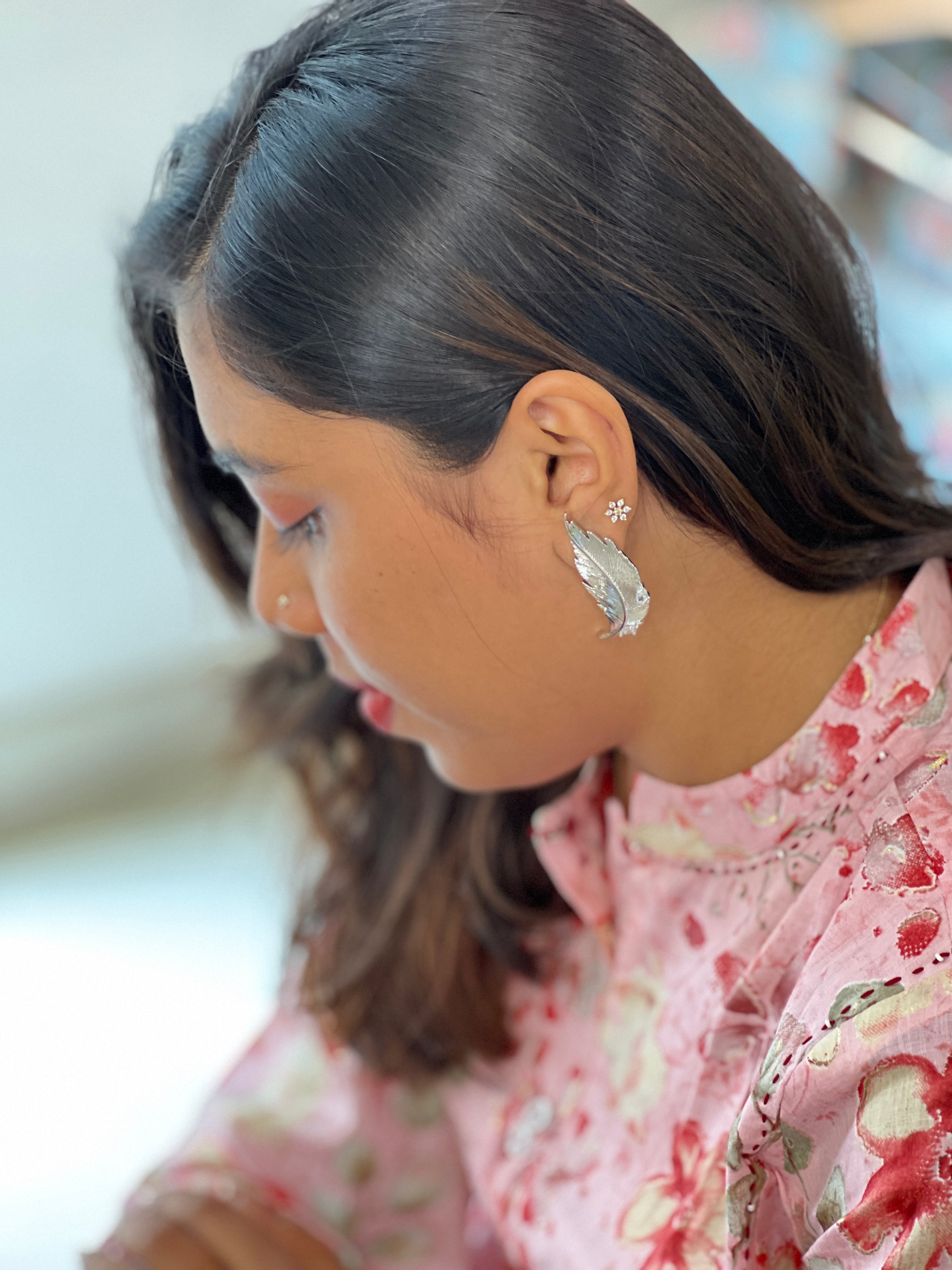 Daily Wearing Leaf Pattern Earings  | JE165