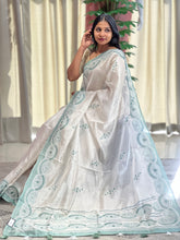 Digital Print With Embroidery Highlighted Organza Saree | BLD1165