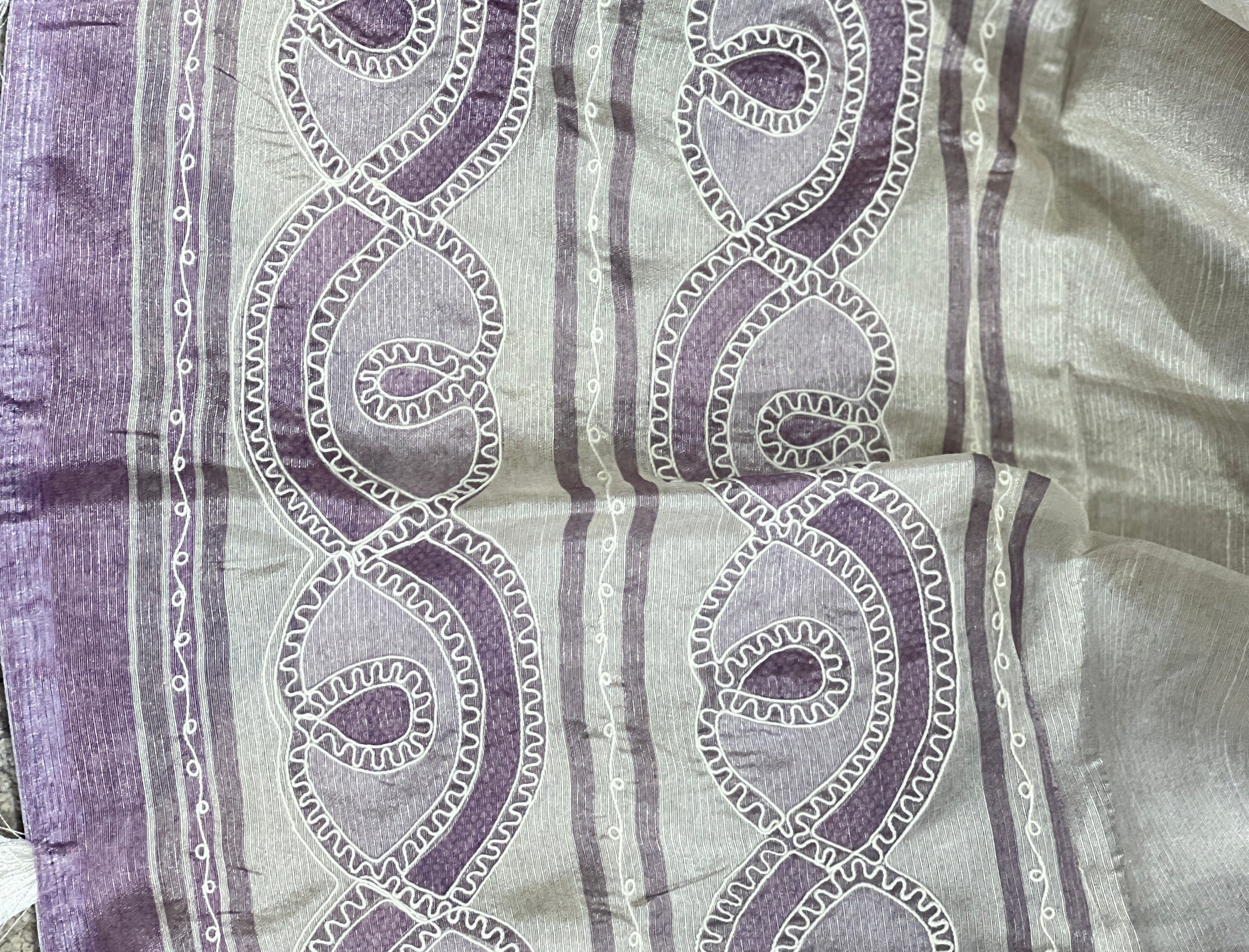 Digital Print With Embroidery Highlighted Organza Saree | BLD1168