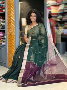 Geometrical Weaving Cotton Silk Saree | KTS152