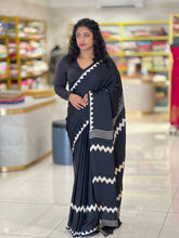 Zigzag Print Patterned Modal Silk Saree | JKL535