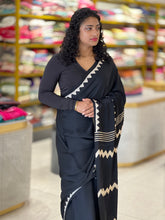 Zigzag Print Patterned Modal Silk Saree | JKL535