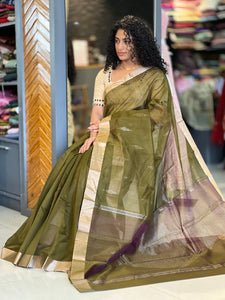 Geometrical Weaving Cotton Silk Saree | KTS152