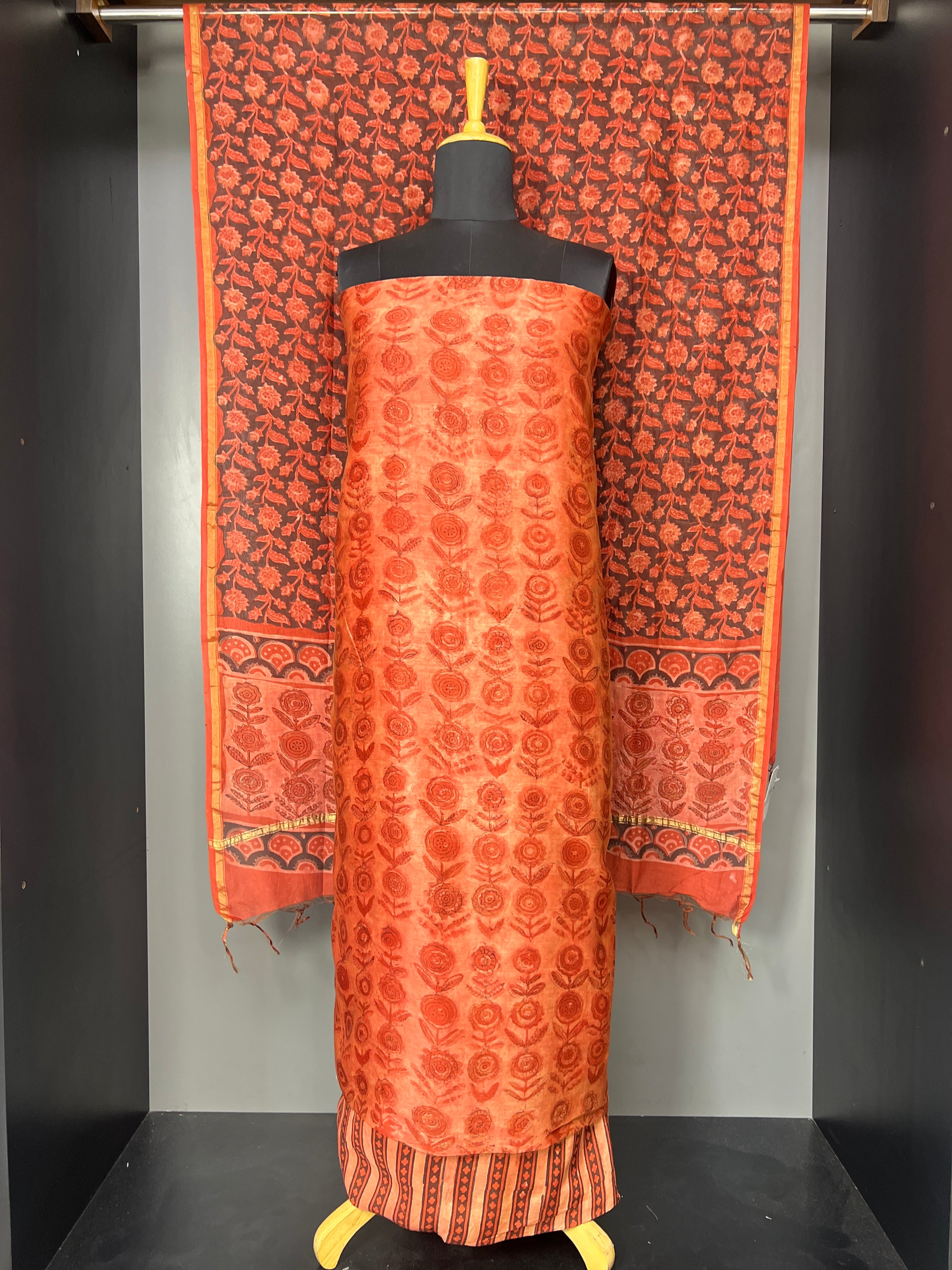 Printed Chanderi Salwar Set | JKL502