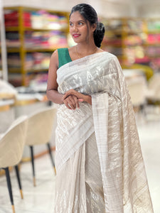 Thread Woven Linen Finish Saree | BLD1153