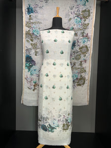 Floral Digital Printed Pure Linen Salwar Set | HE133