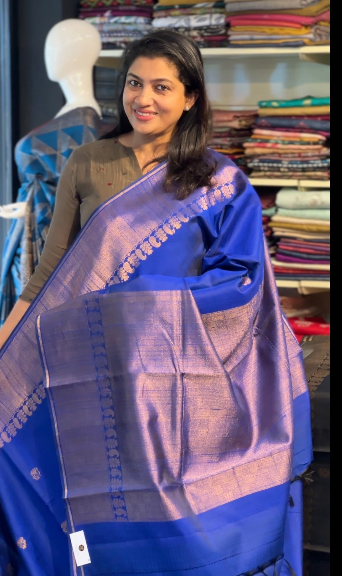 Traditional Zari Woven Handloom Raw Silk Saree | HS1365