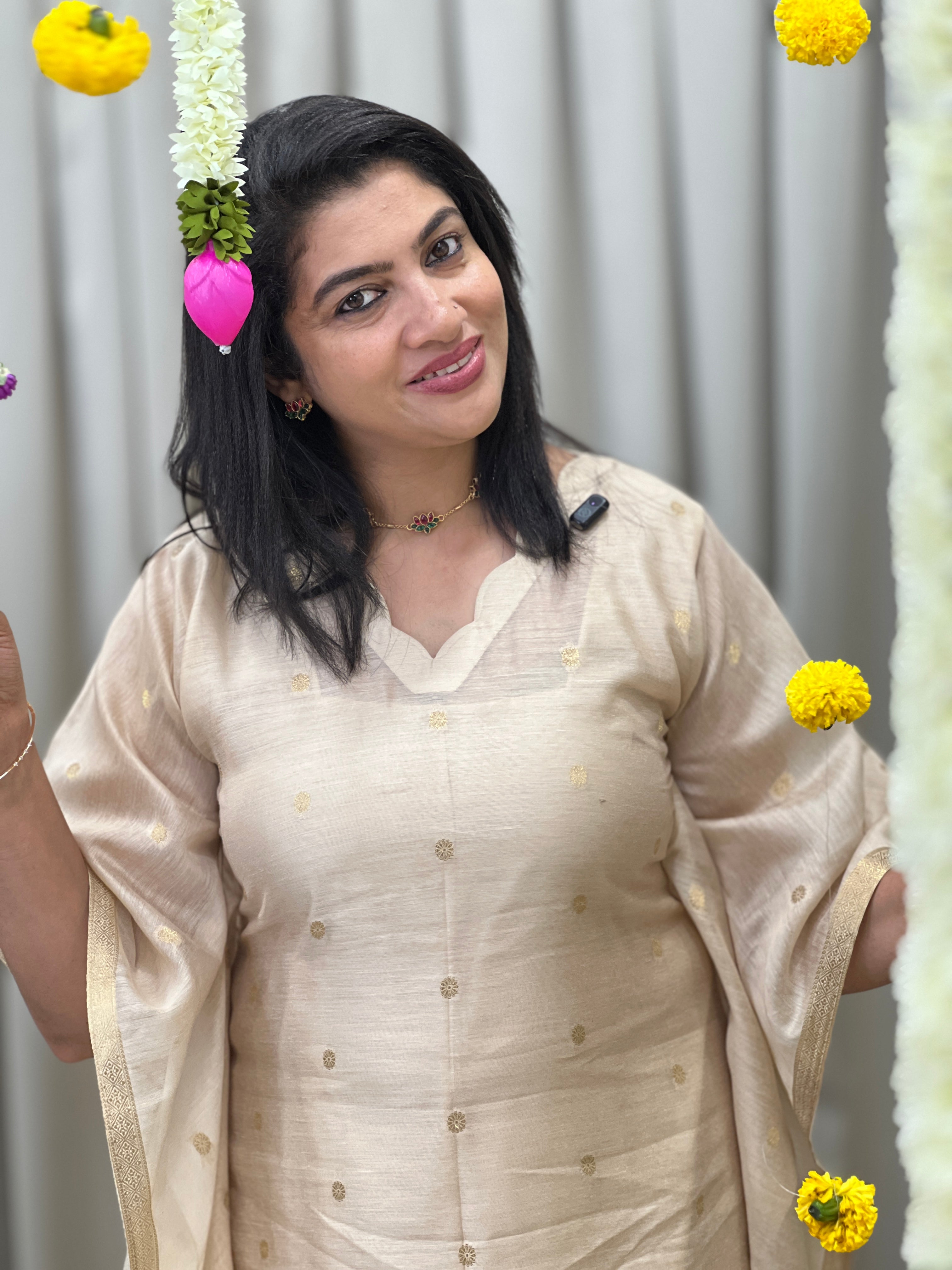 Digital Printed Chanderi Kaftan ( Un Stitched )| SSN542