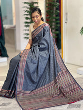 Machine Embroidery Semi Tussar Saree | SUN245