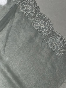 Machine Embroidery Tissue Organza Saree | BLD1146