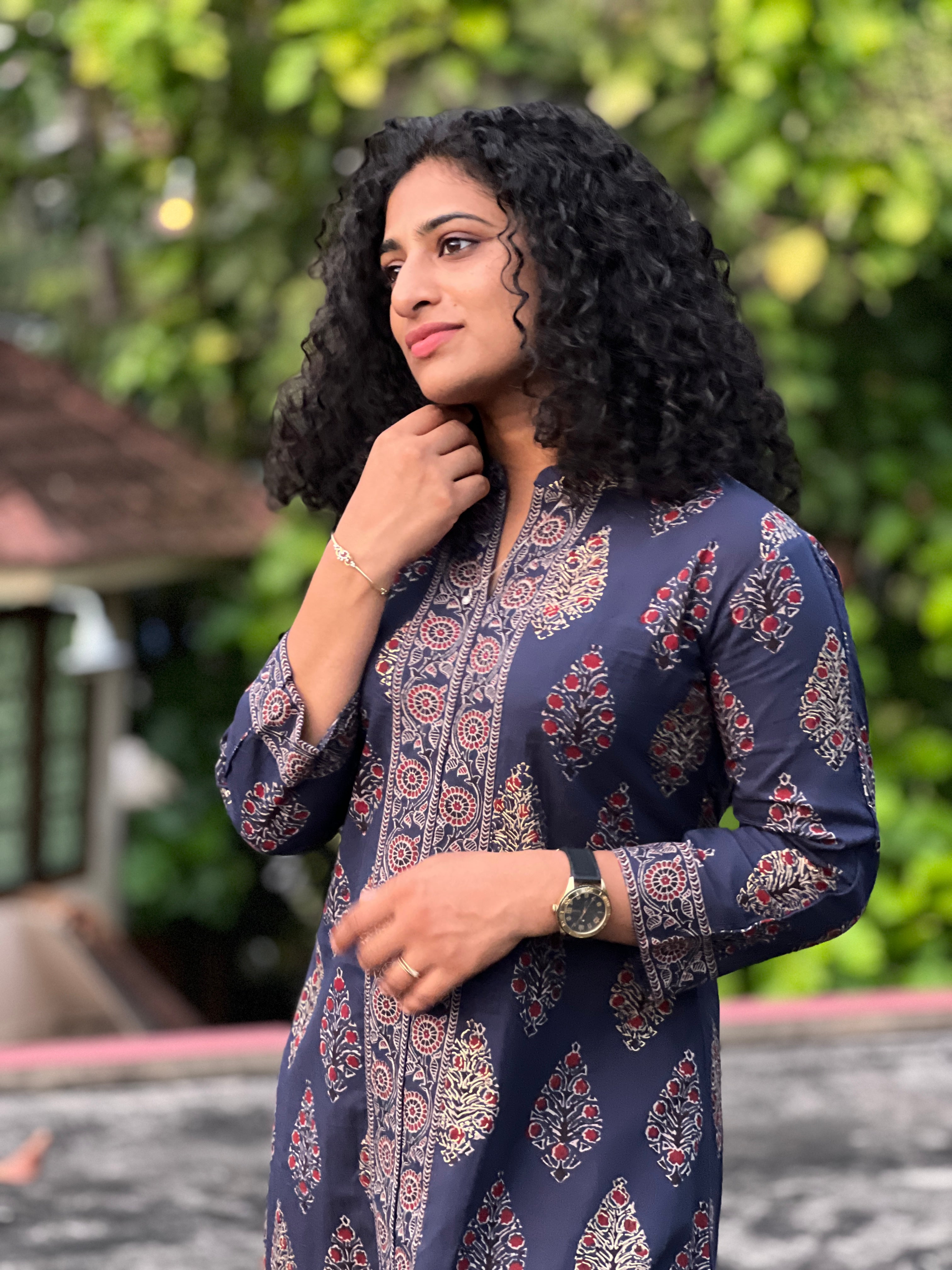 Screen Printed Cotton Kurta Set | BE108