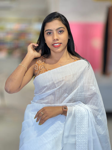 Embroidery Detailed Cotton Saree | VDA151