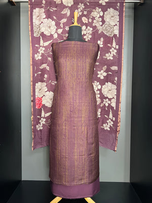 Digital Printed Pure Tussar Salwar Set | HE211