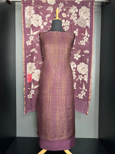 Digital Printed Pure Tussar Salwar Set | HE211