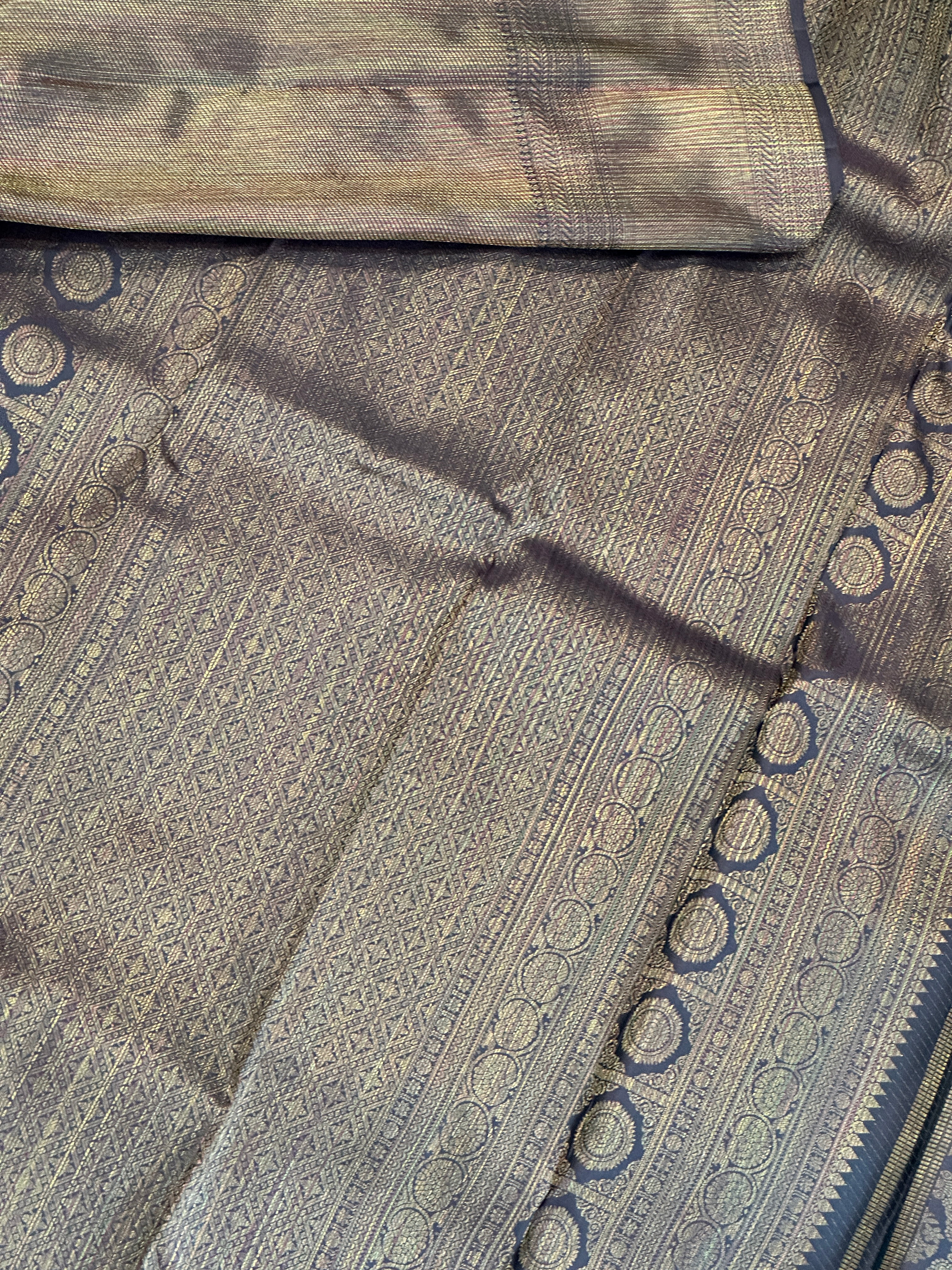 Neem Zari Woven Jacquard Patterned Kanchipuram Saree | OM267