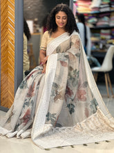 Floral Pattern Chanderi Finish Saree | BLD292