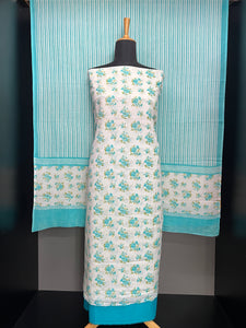 Floral Digital Print Detailed Cotton Salwar Set | HE120