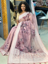 Floral Pattern Chanderi Finish Saree | BLD292