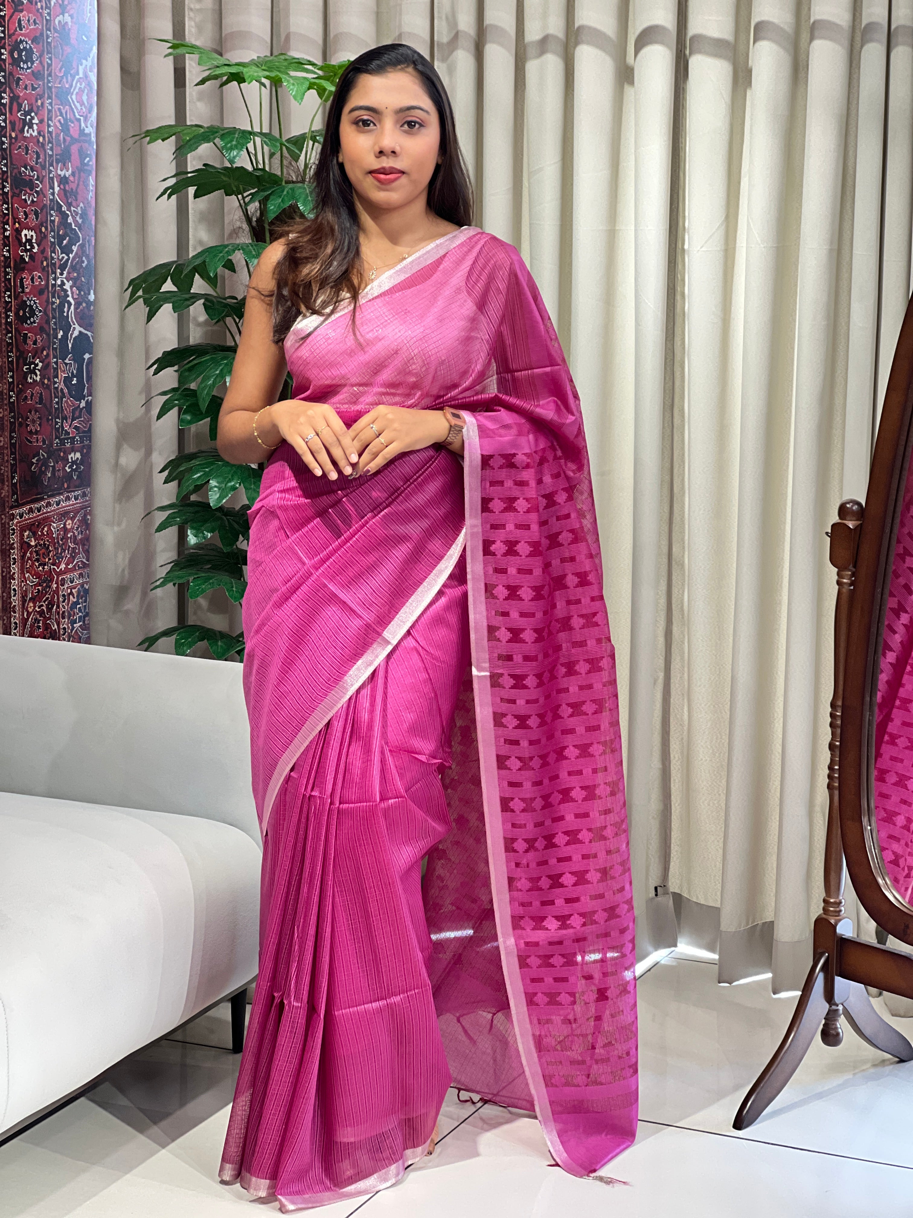 Bhagalpuri Woven Semi Tussar Saree | PF1235