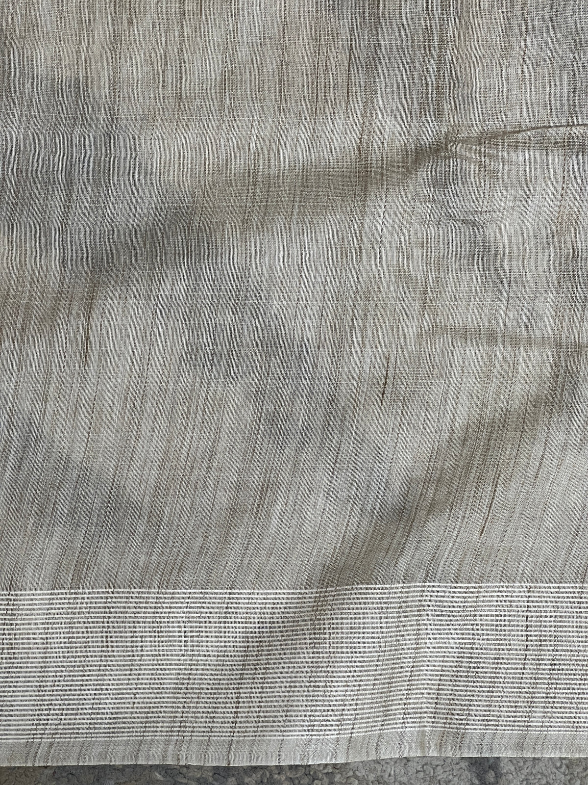 Floral Embroidered Bhagalpuri Linen Saree | NHH738