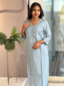 Embroidery Rayon Cotton Blended Kurta | YOC162