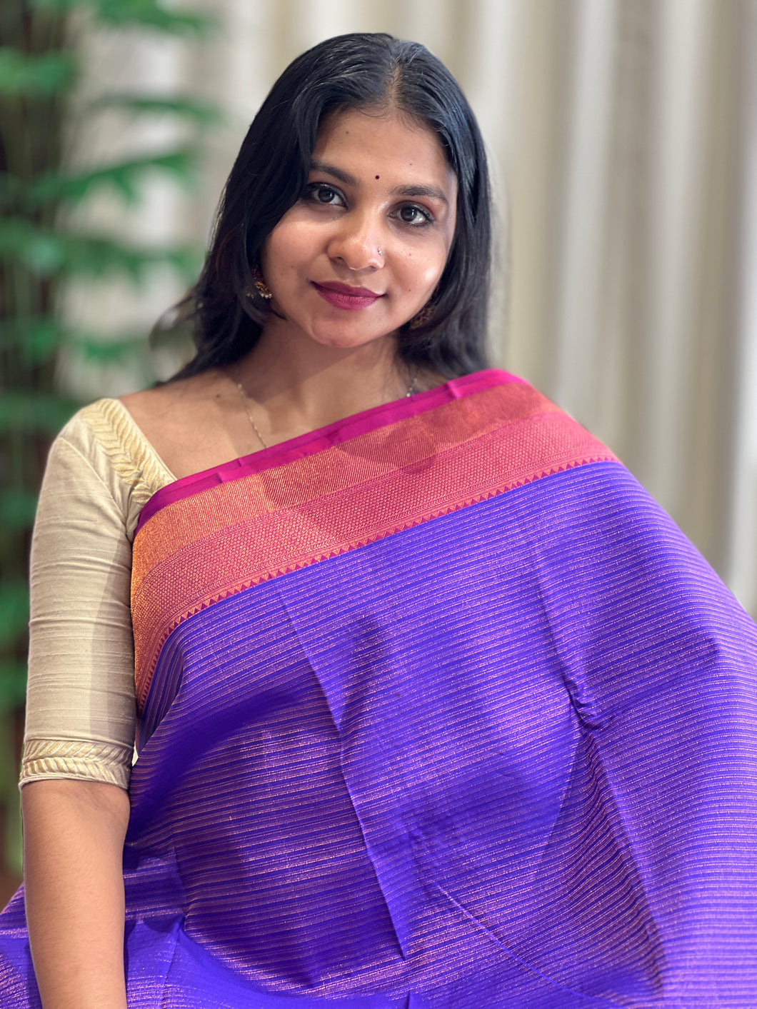 Geometrical Pattern Kanchipuram Saree | OM241