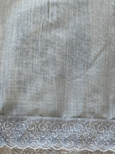 Foil Paint Highlight With Embroidery Detailed Cotton Linen Saree | VDA138