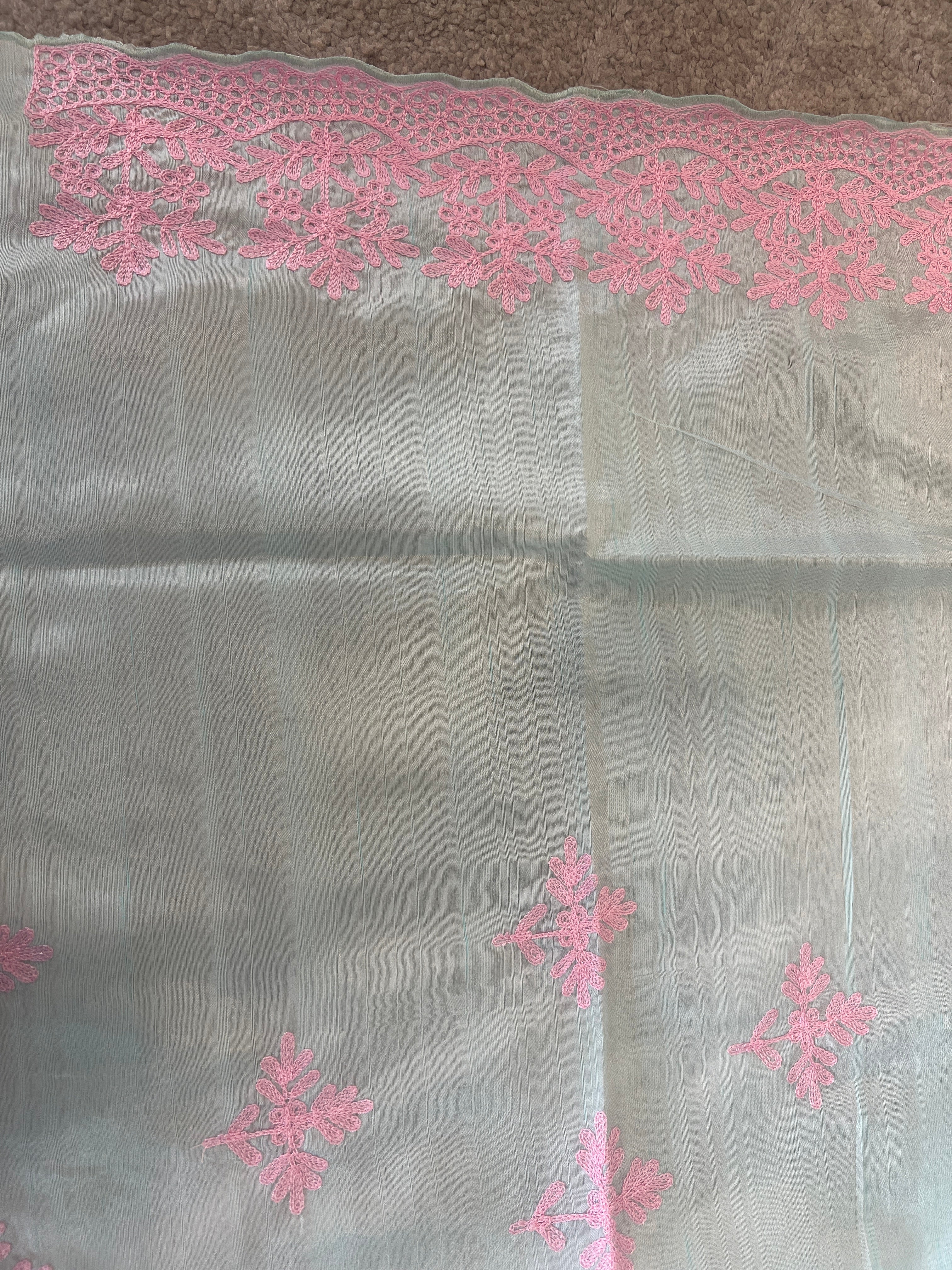 Embroidery Tussar Finish Saree | BLD892