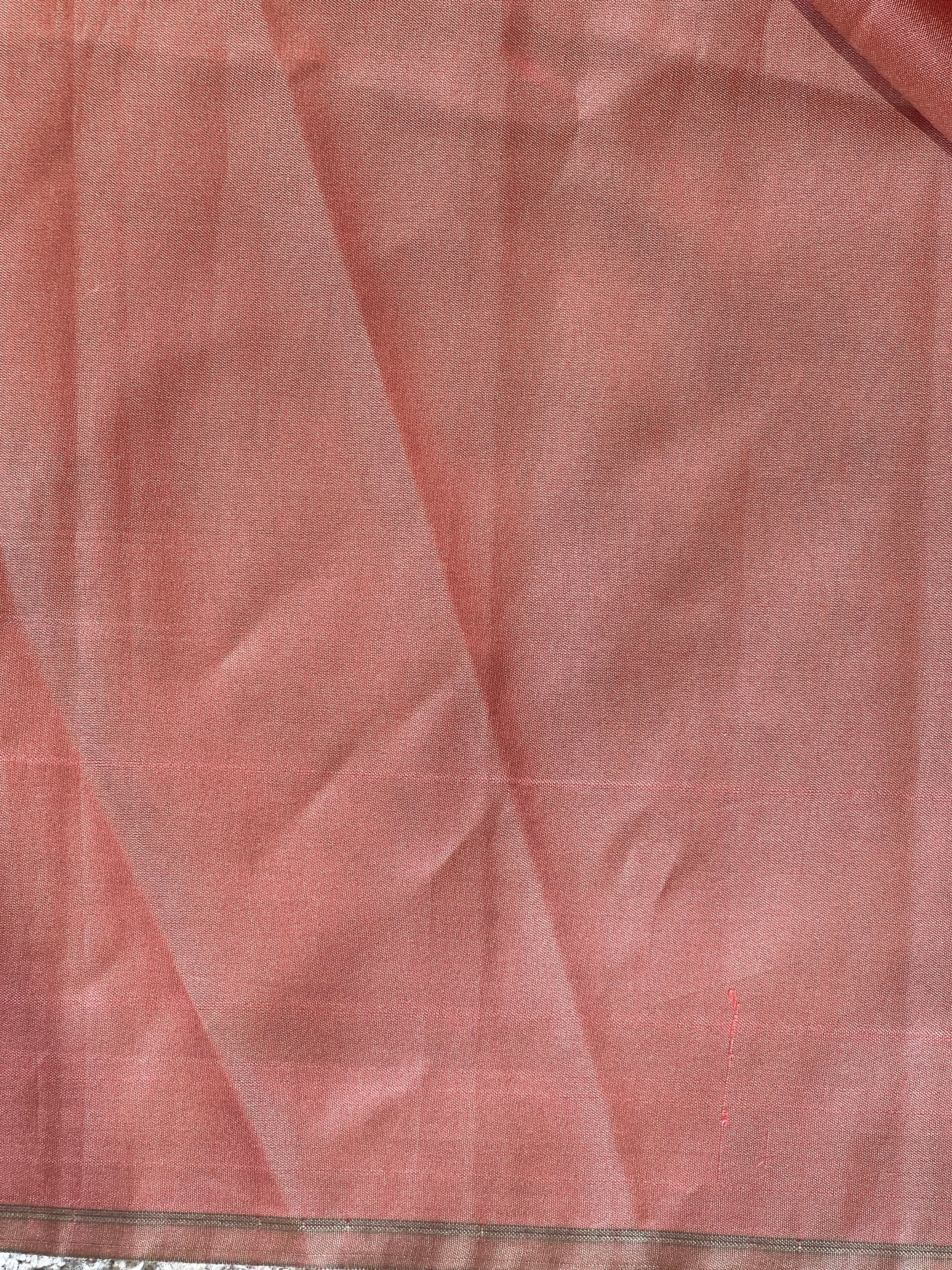 Zari Weaved Stripe Patterned Semi Silk Saree | TR158