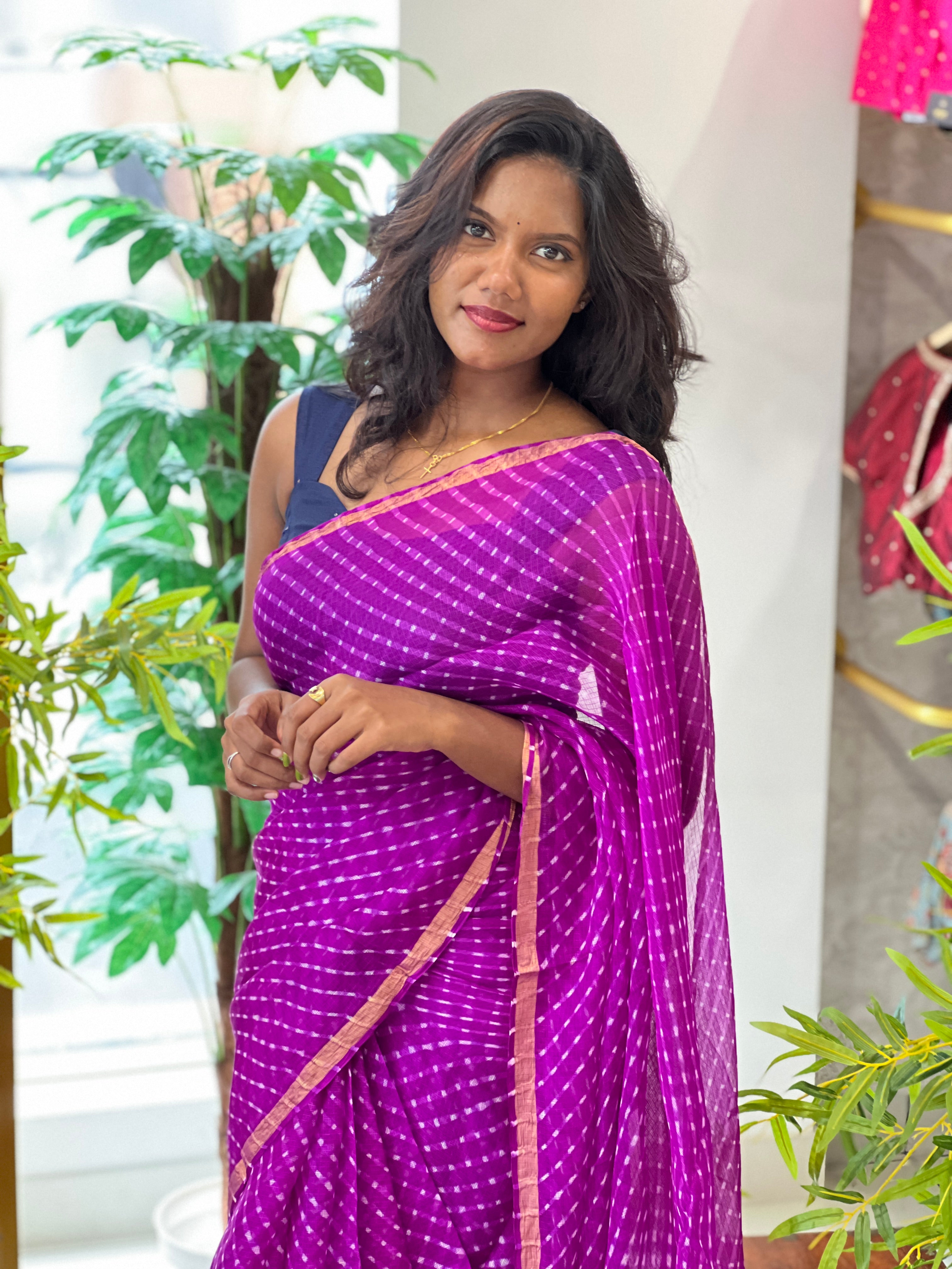 Hand Tie and Dye Pattern Silky Kota Saree | MSB152