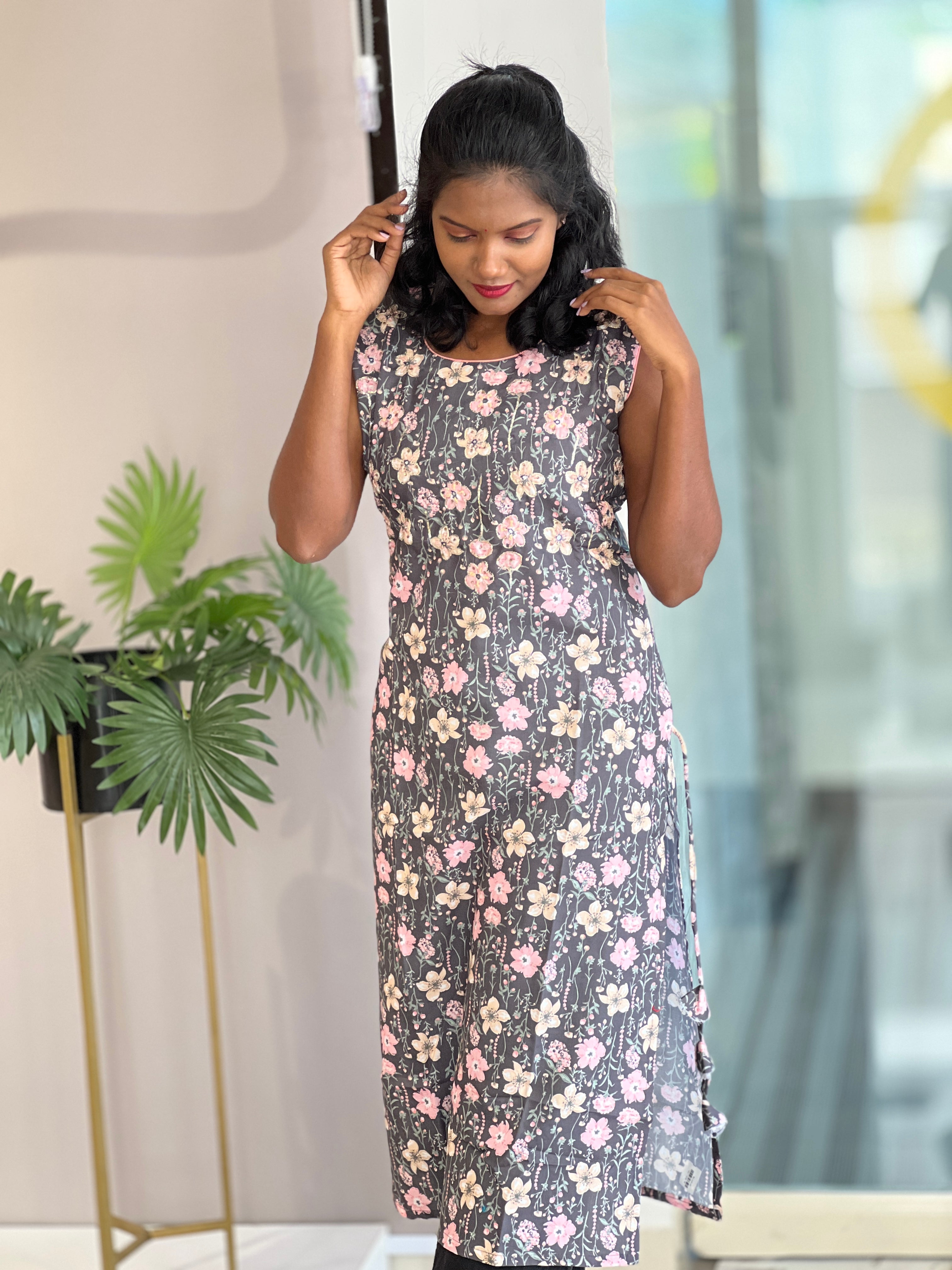 Floral Digital Printed Rayon Finish Kurta | YOC119