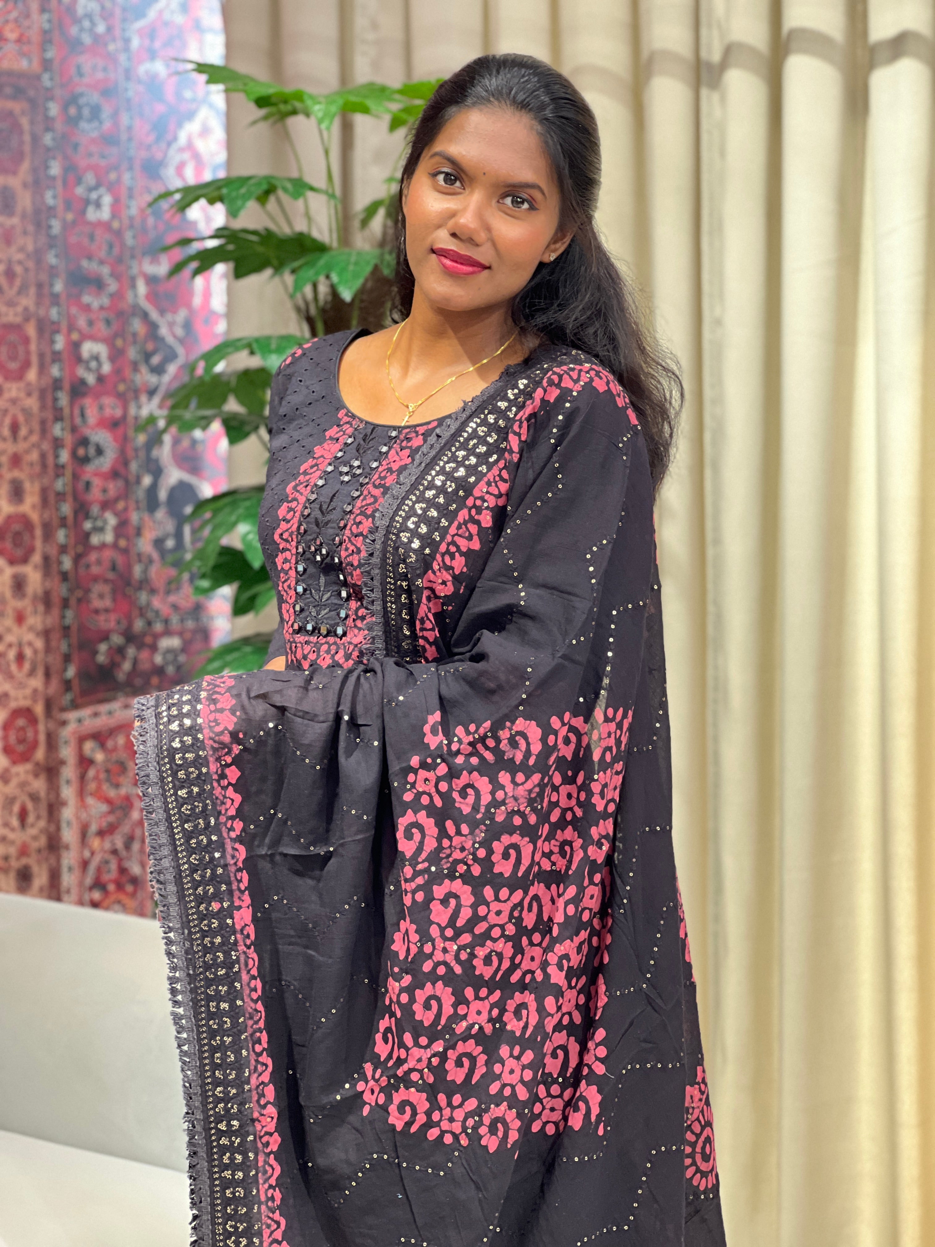 Batik Printed Cotton Kurta Set | SLM157