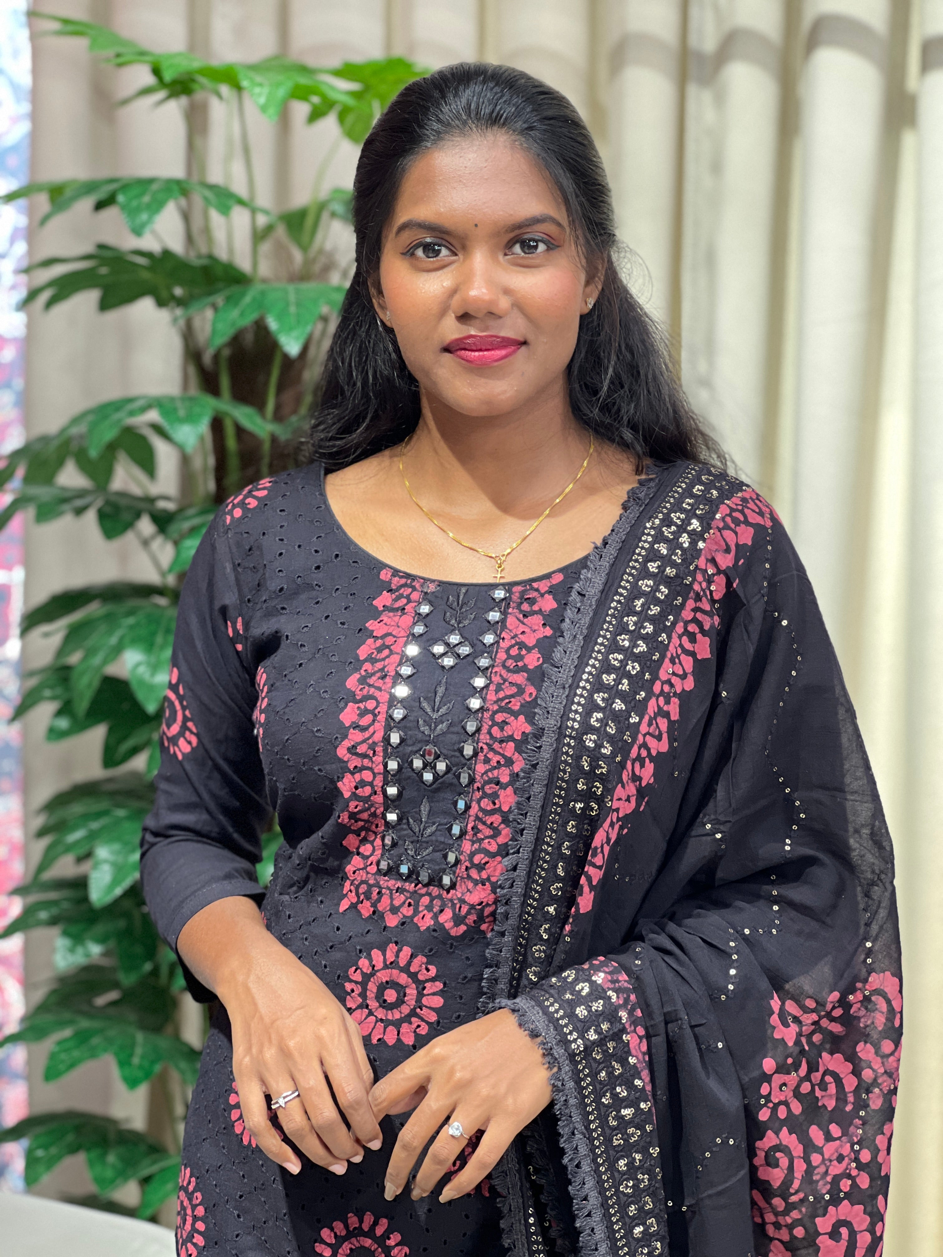 Batik Printed Cotton Kurta Set | SLM157