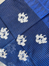 Temple Border Detailed Bhagalpuri Linen Saree | NHH338