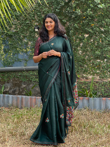 Embroidered Dola Silk Saree | BLD213