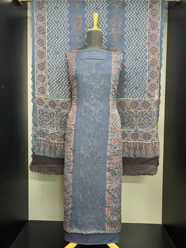 Ajrakh Printed Kota Salwar Set | HE155