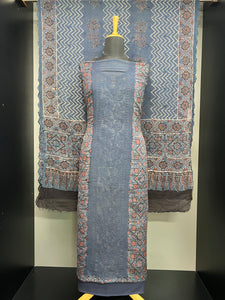 Ajrakh Printed Kota Salwar Set | HE155
