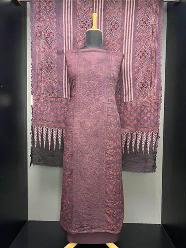 Ajrakh Printed Kota Salwar Set | HE154