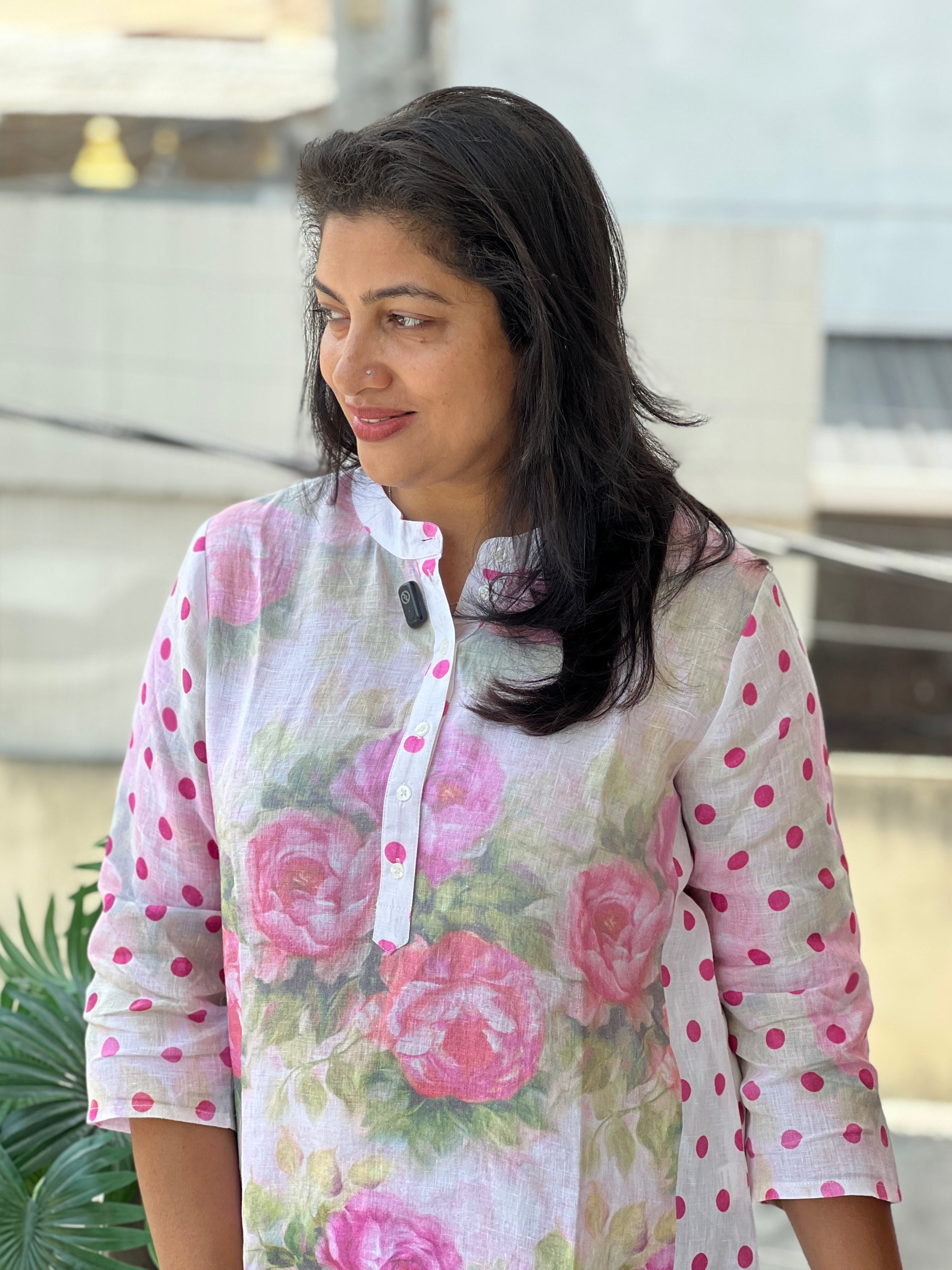 Digital Printed Pure Linen Kurta Set | RAG109