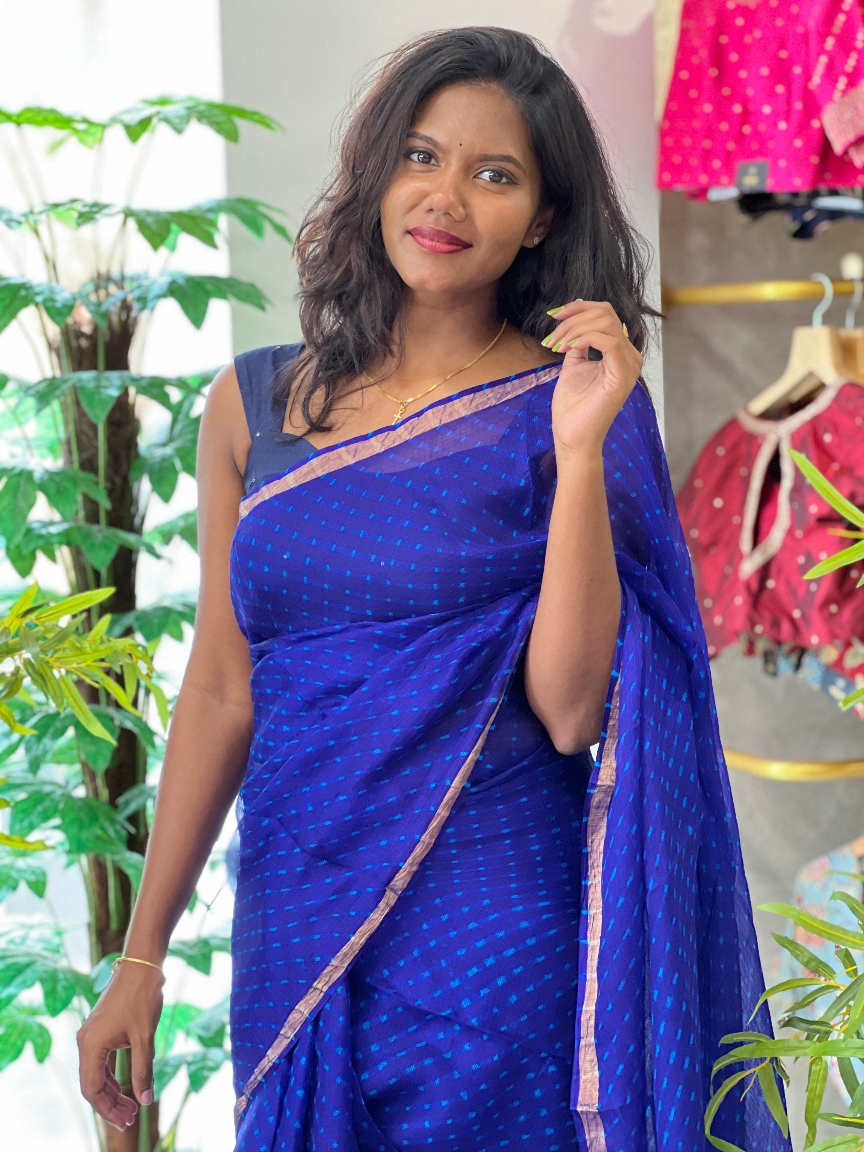 Hand Tie and Dye Pattern Silky Kota Saree | MSB155