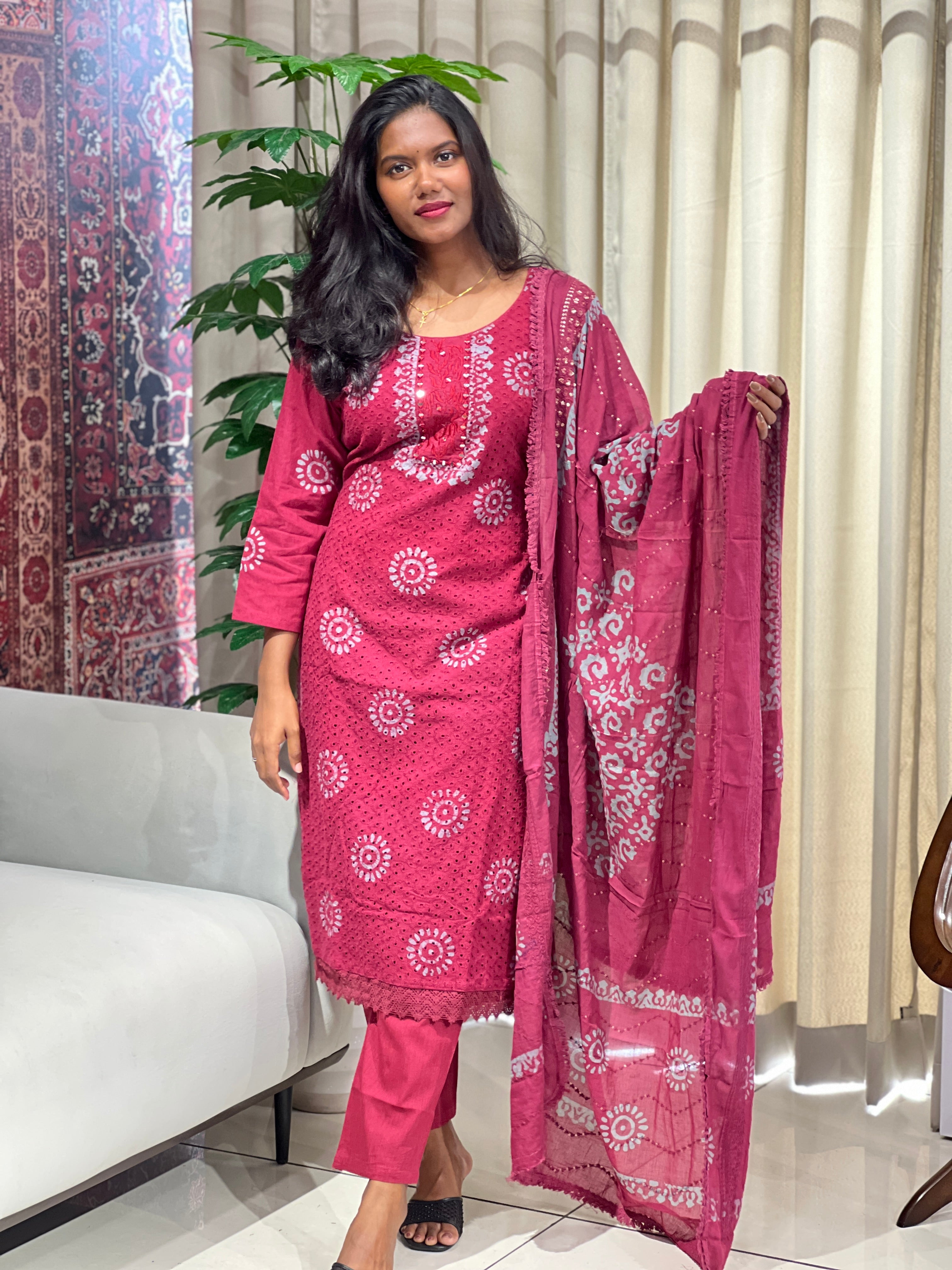 Batik Printed Cotton Kurta Set | SLM156