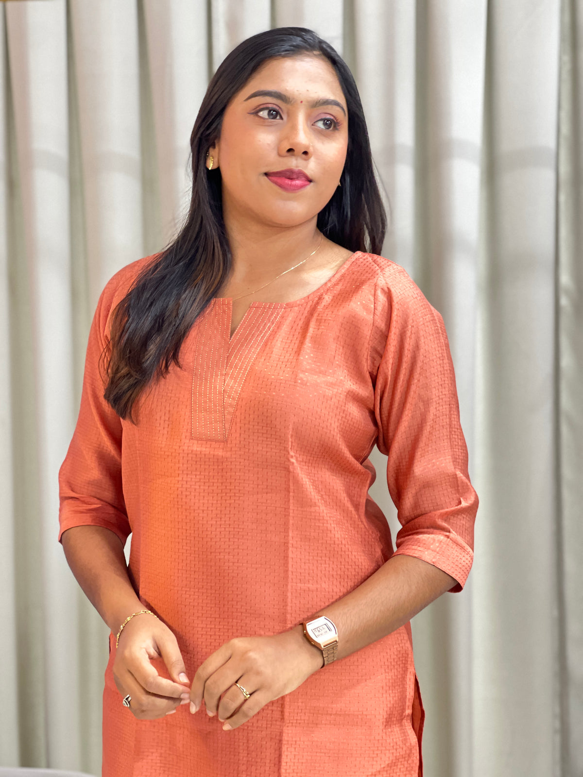 Zari Buta Pattern Semi Silk Kurta Set | MSN304