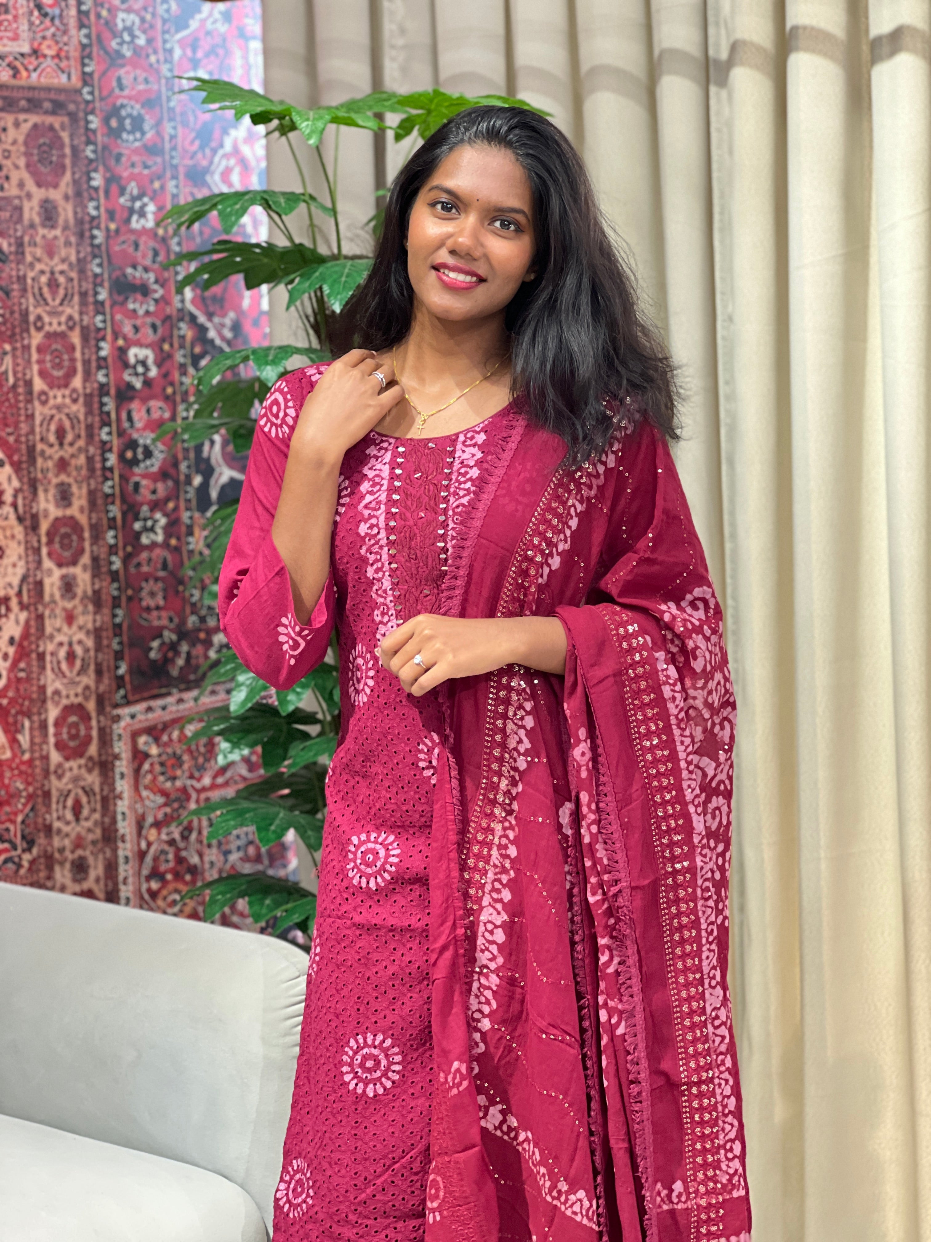 Batik Printed Cotton Kurta Set | SLM158