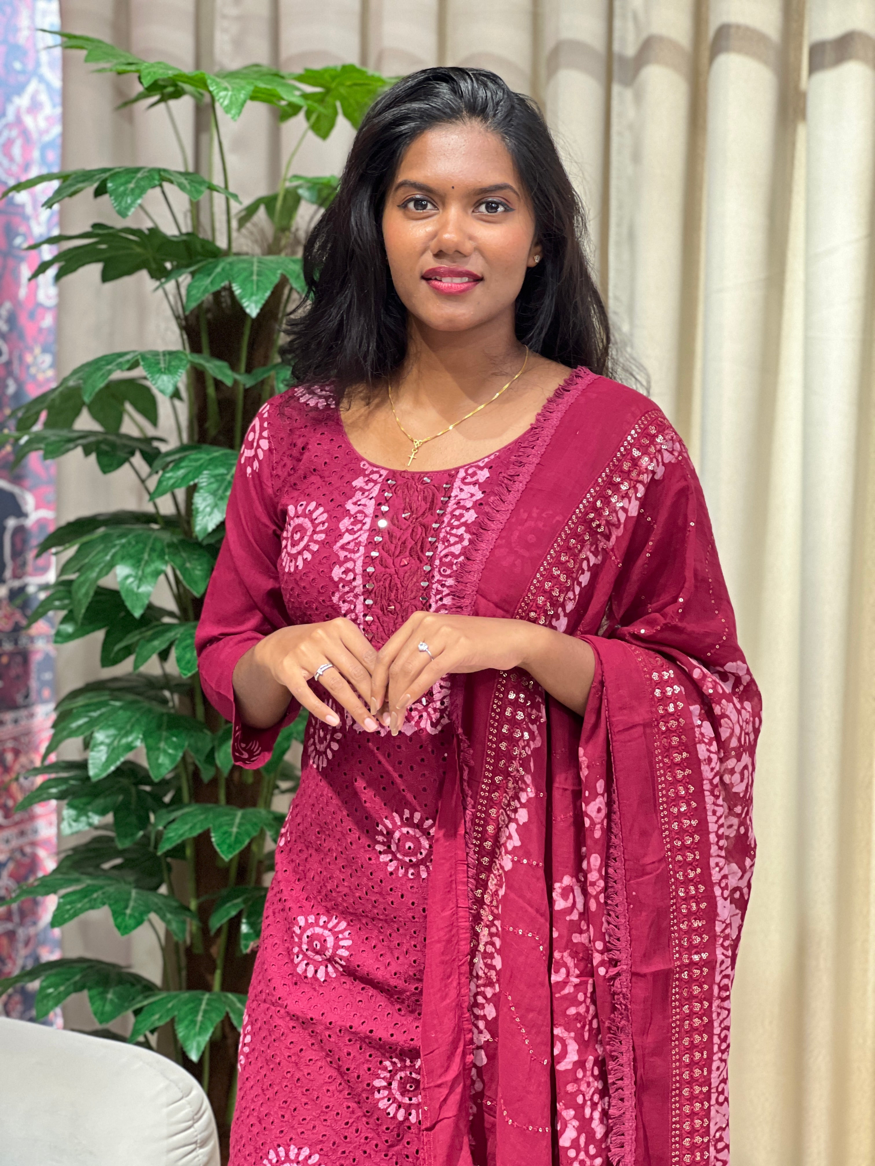 Batik Printed Cotton Kurta Set | SLM158