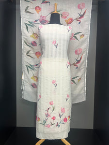 Floral Printed Pure Linen Salwar Set | HE142