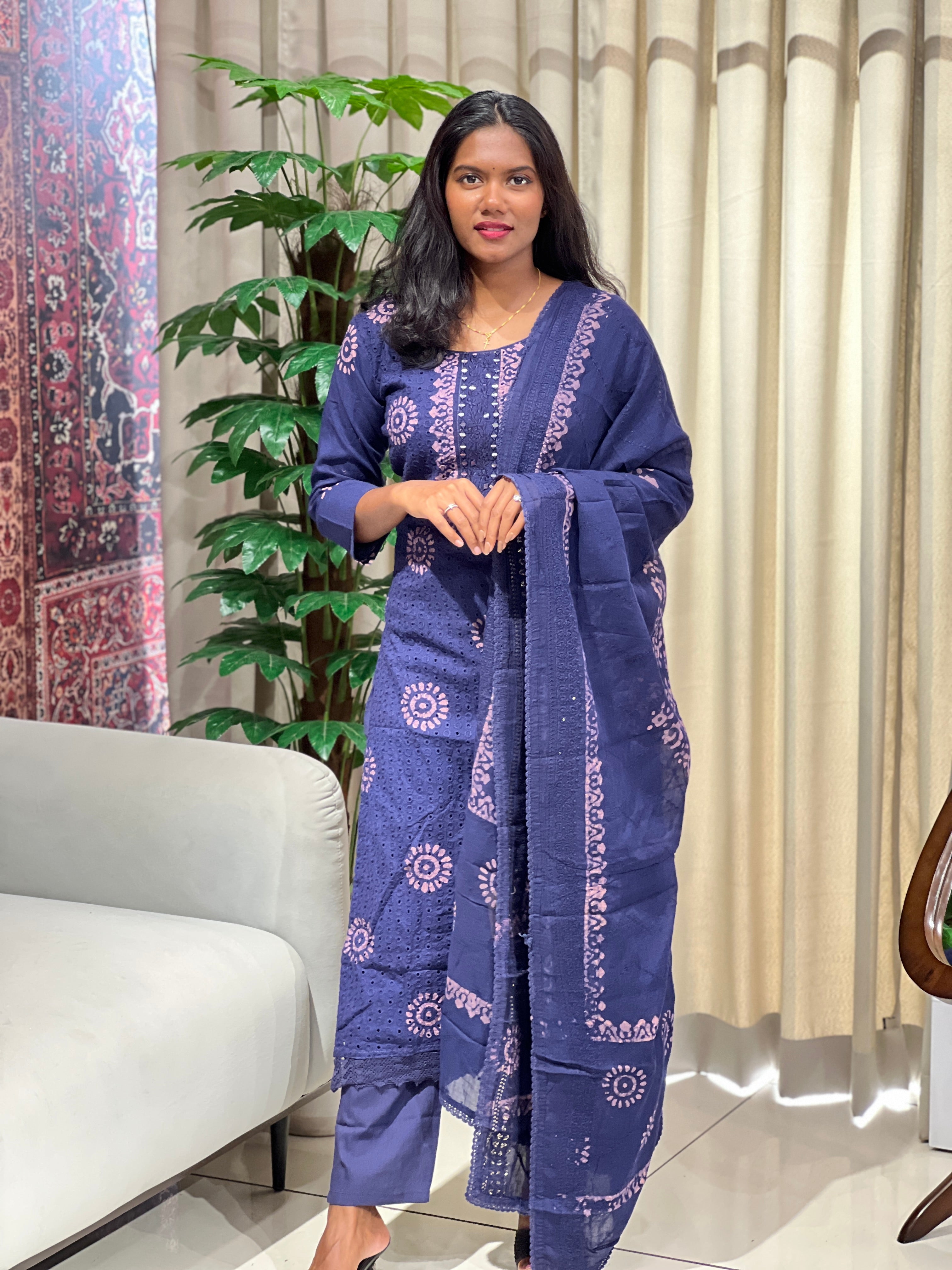 Batik Printed Cotton Kurta Set | SLM159