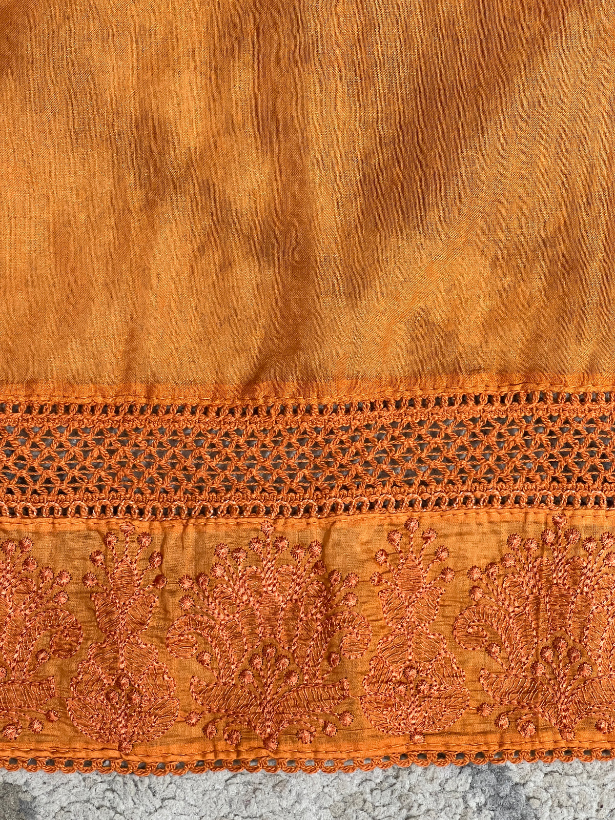 Lucknowi Embroidered Organza Saree | MM715