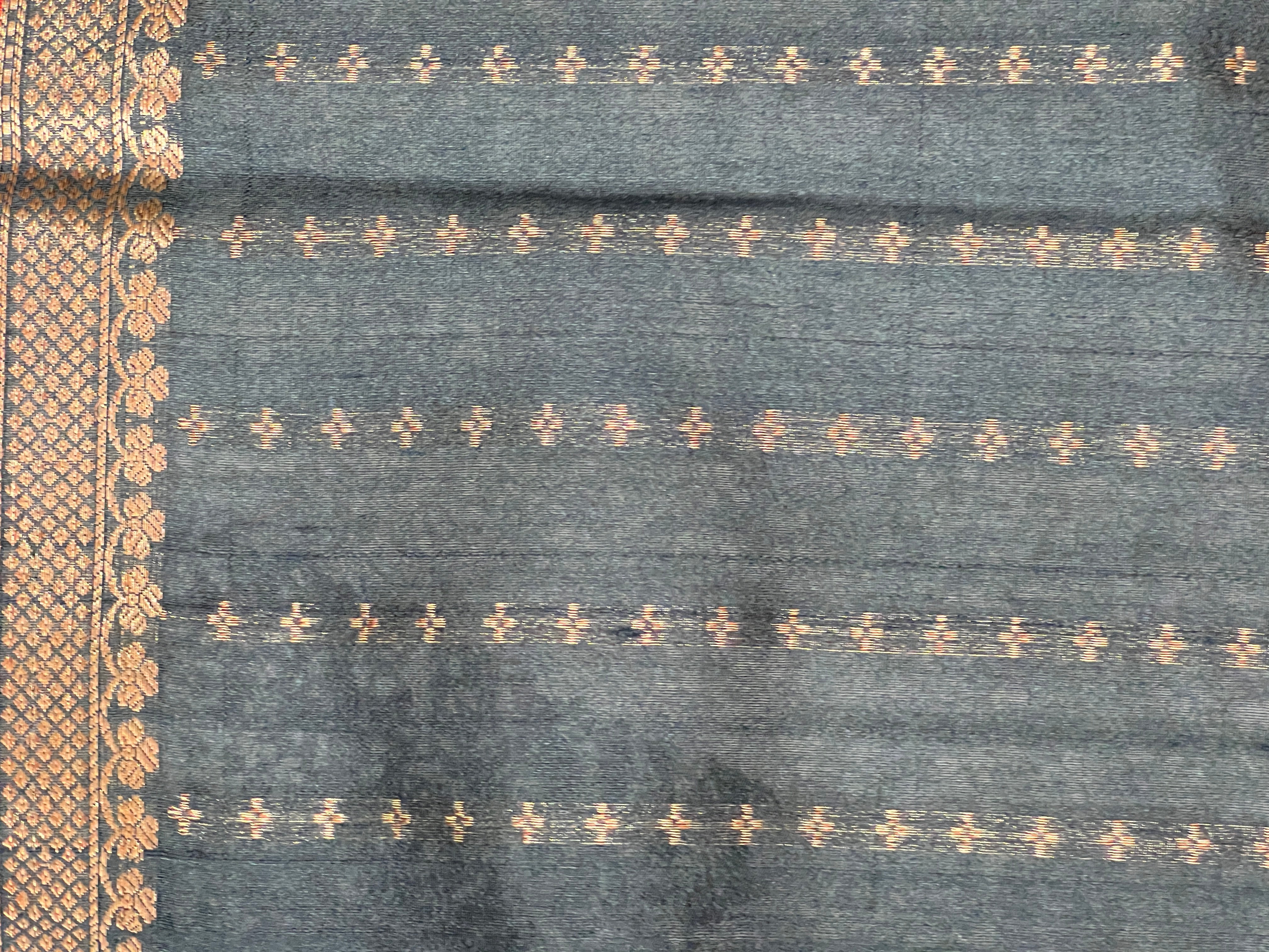 Golden Zari Woven Tussar Banarasi Saree | YNG605